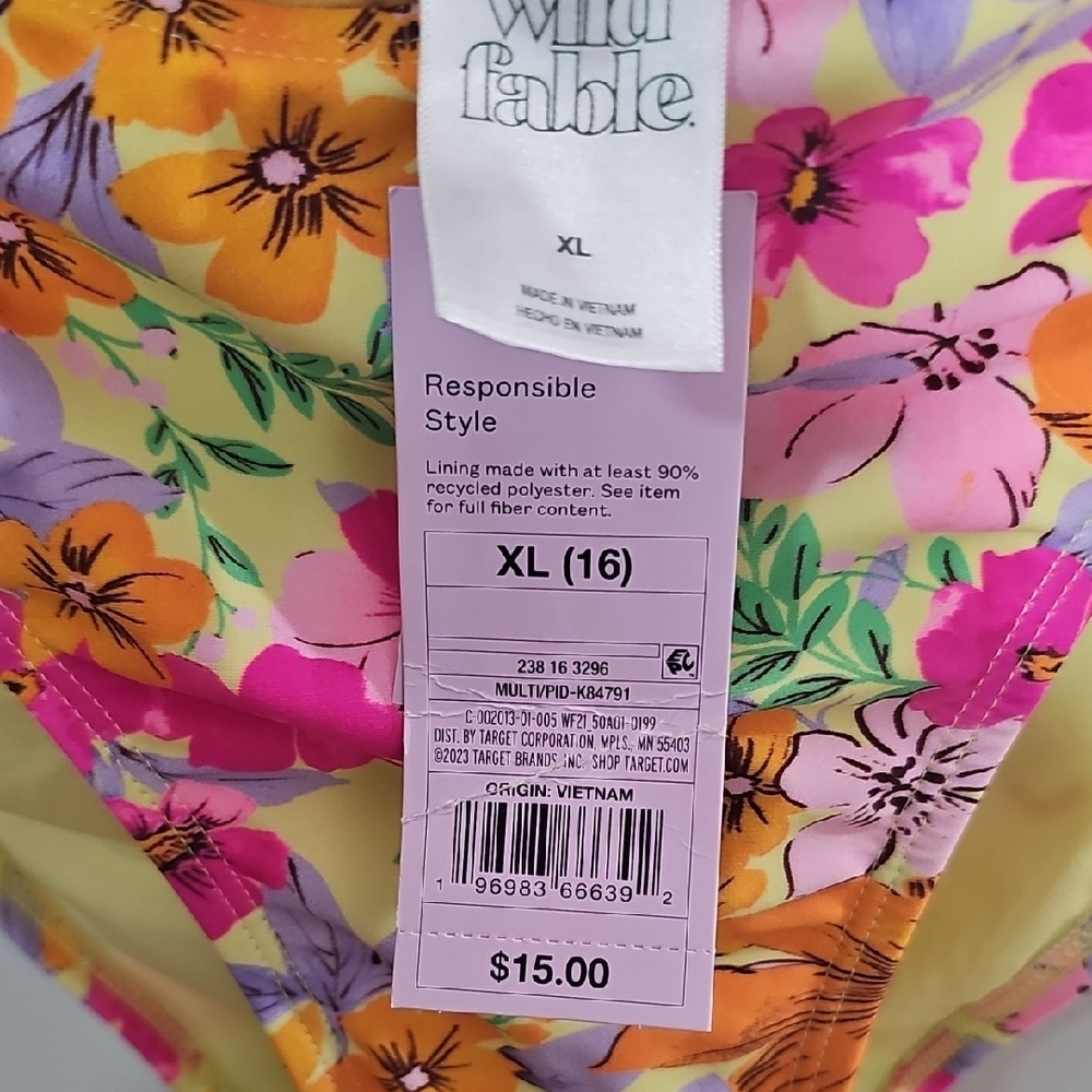 Floral Ruffle Bikini Set - Pink & Yellow - Picture 5 of 5